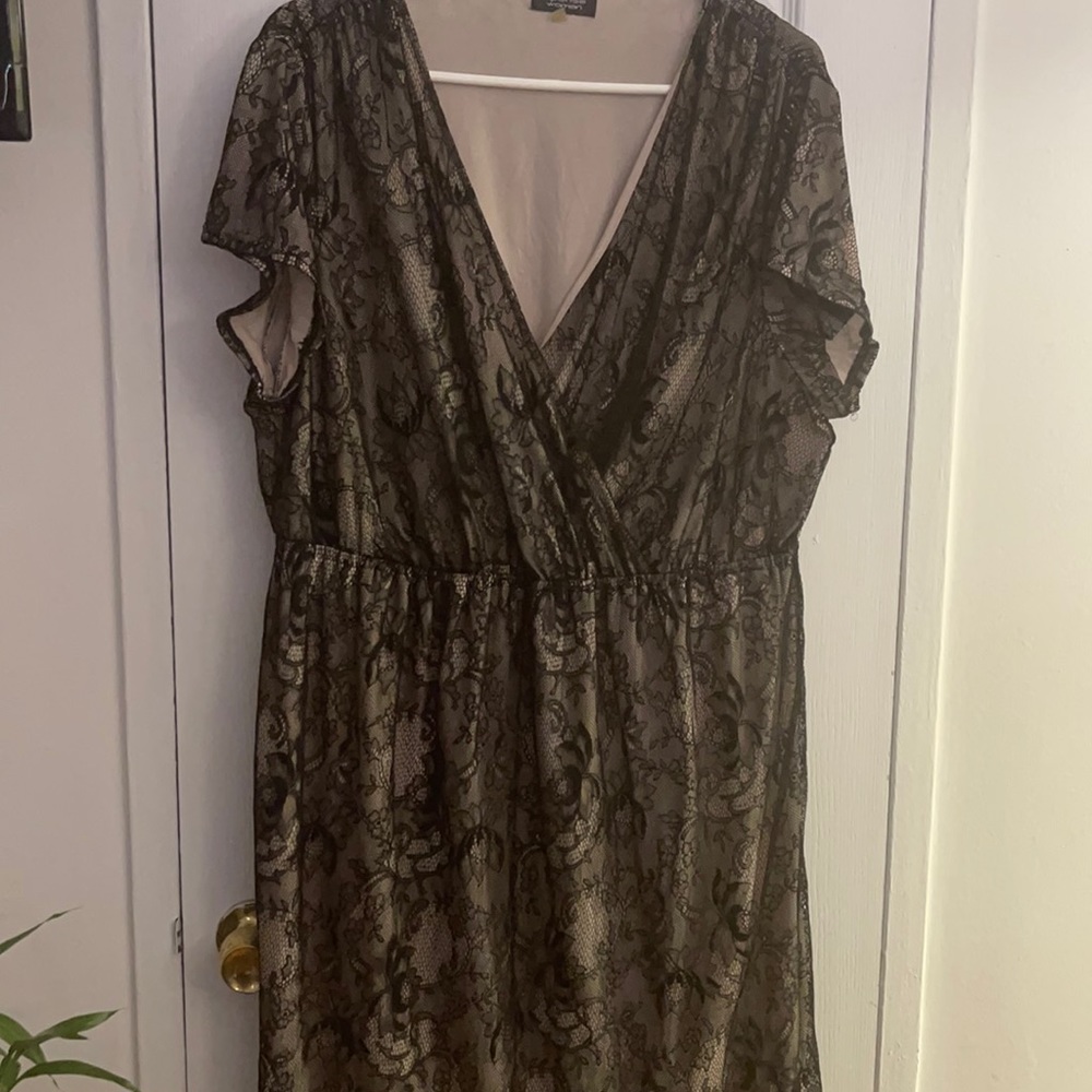Black and Tan lace dress